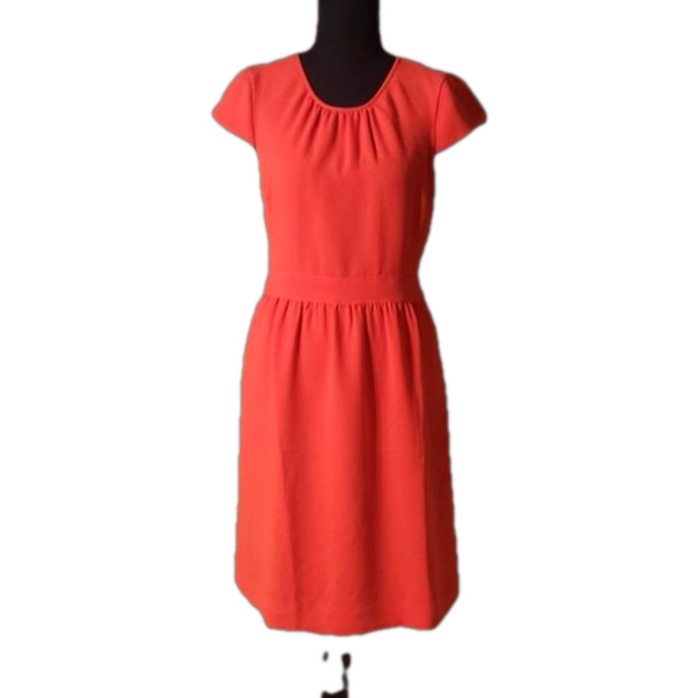 J. Crew Orange cap sleeve dress, size 8 - Picture 1 of 8
